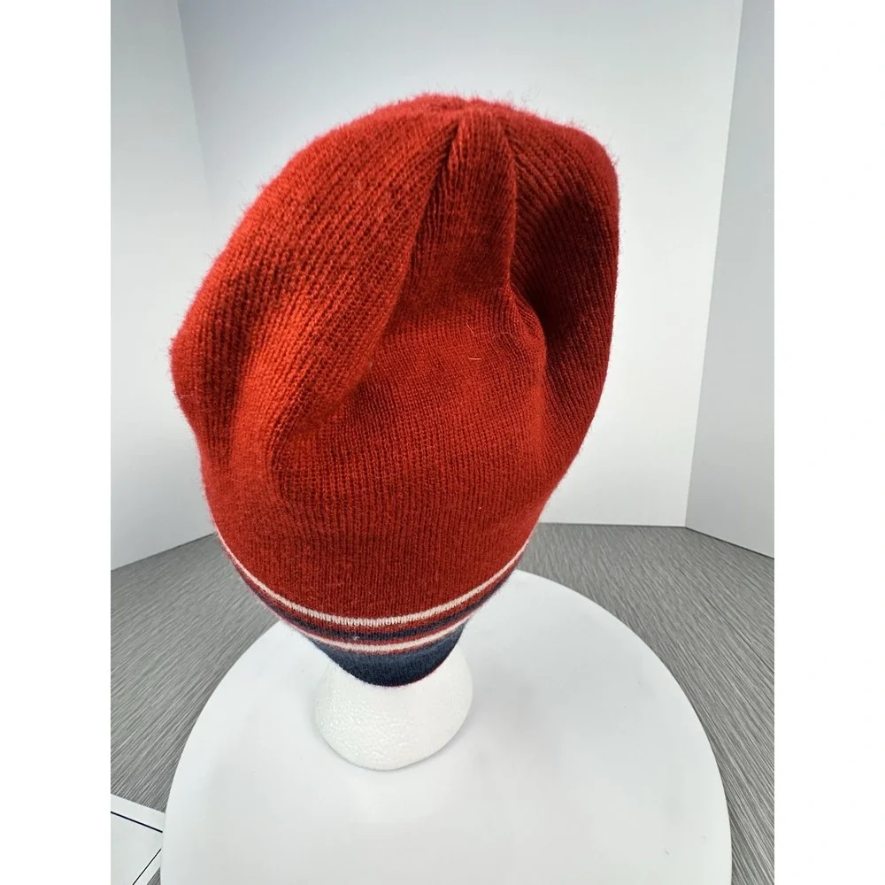 US Men's National SOCCER KNIT Beanie Hat: RED WHITE AND BLUE‎ Embroidered USA